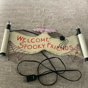 Halloween hanging light sign